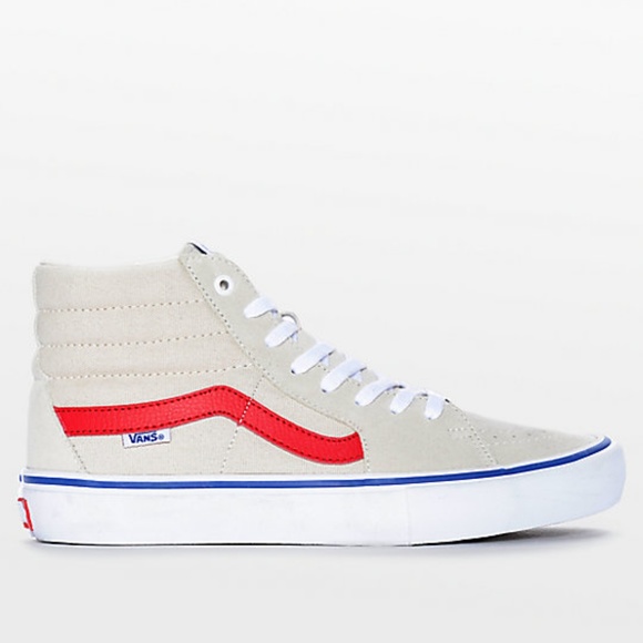 vans sk8 hi red and white
